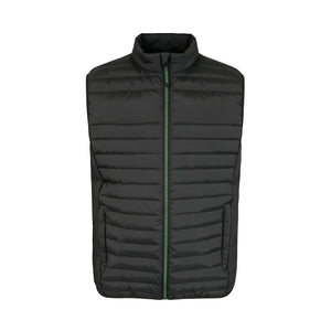 Black lightweight padded work vest          Water resistant sleeveless waistcoat             For company uniform custom logo